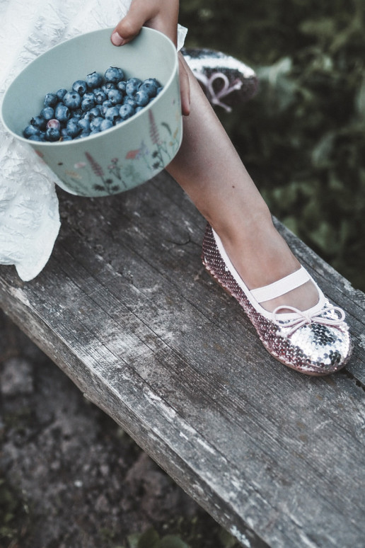 Ballerines pour enfants Ozdobione Pekinami couleur rose Weries