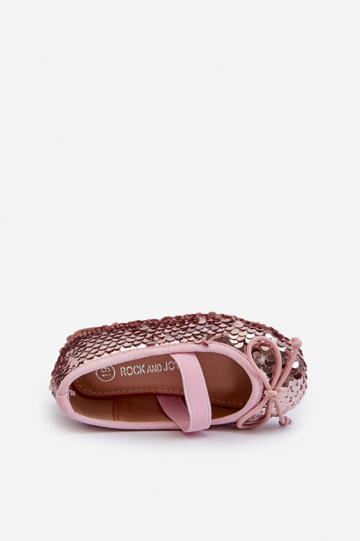 Ballerines pour enfants Ozdobione Pekinami couleur rose Weries