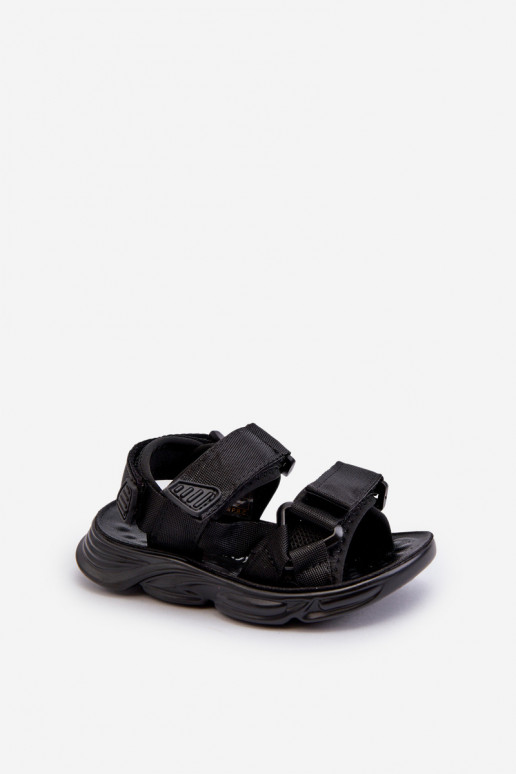 Sandales enfant à attaches adhésives couleur noir Orretta