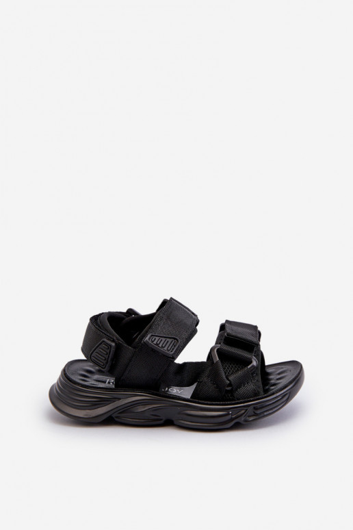Sandales enfant à attaches adhésives couleur noir Orretta