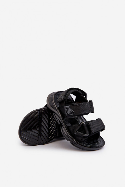 Sandales enfant à attaches adhésives couleur noir Orretta