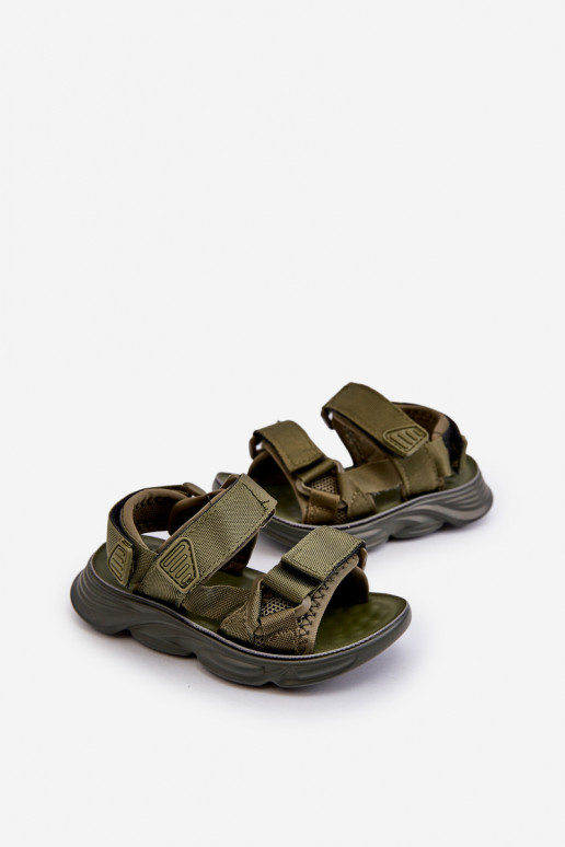 Sandales enfant à fermetures adhésives couleur vert Orretta
