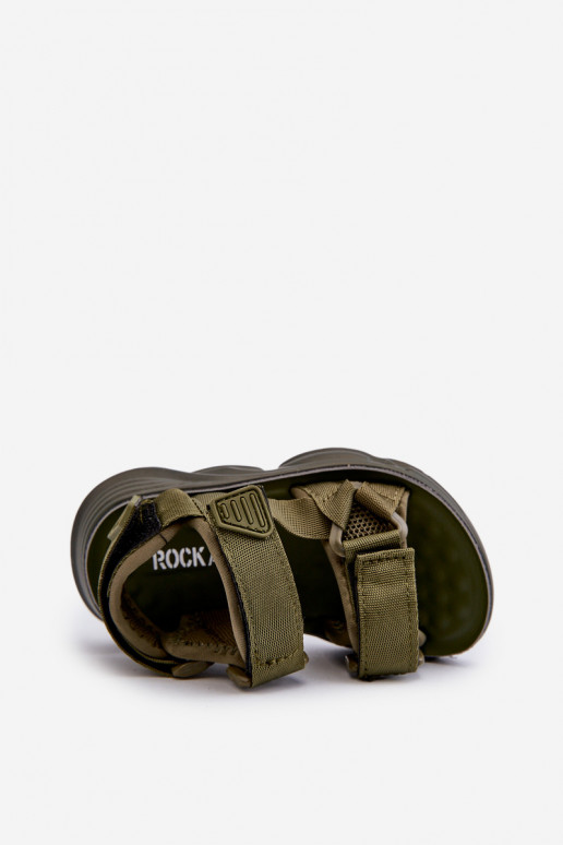 Sandales enfant à fermetures adhésives couleur vert Orretta Sandales enfant à fermetures adhésives couleur vert Orretta