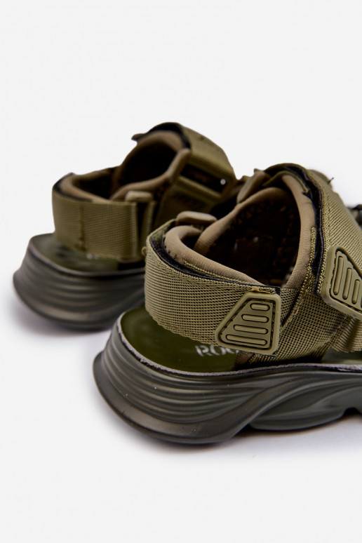Sandales enfant à fermetures adhésives couleur vert Orretta