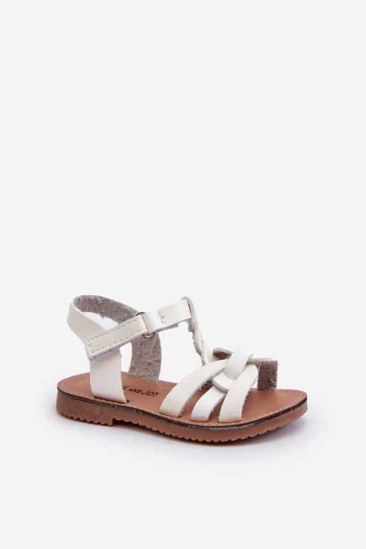 Sandales pour enfants à fermetures adhésives de couleur blanche Marimona Sandales pour enfants à fermetures adhésives de couleur blanche Marimona