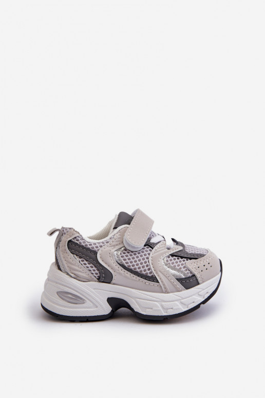 Chaussures de sport pour enfants, modèle baskets avec attaches adhésives, couleur gris Rulagia Chaussures de sport pour enfants, modèle baskets avec attaches adhésives, couleur gris Rulagia