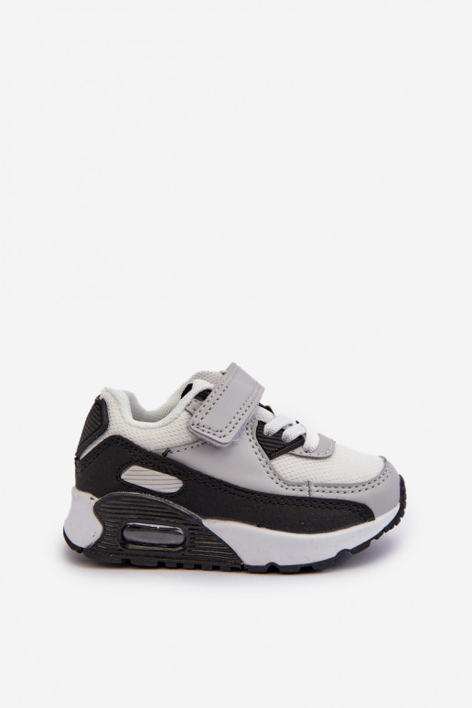 Modèle de sneaker enfant chaussures à attaches adhésives couleur gris Krissandra