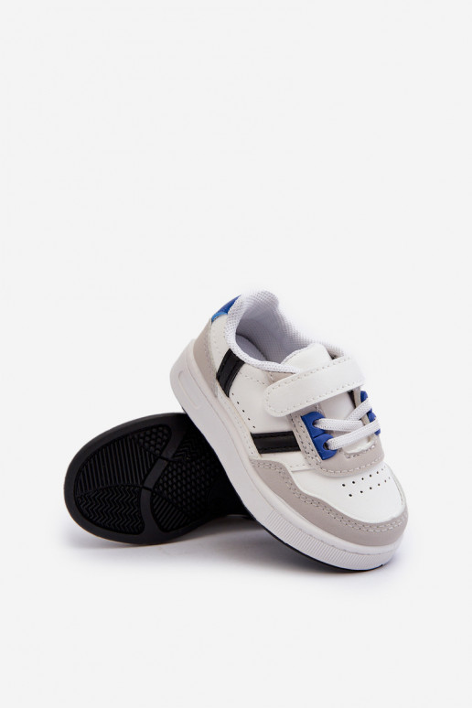 Chaussures de sport pour enfants du modèle classique de couleur blanc-bleu Marlin