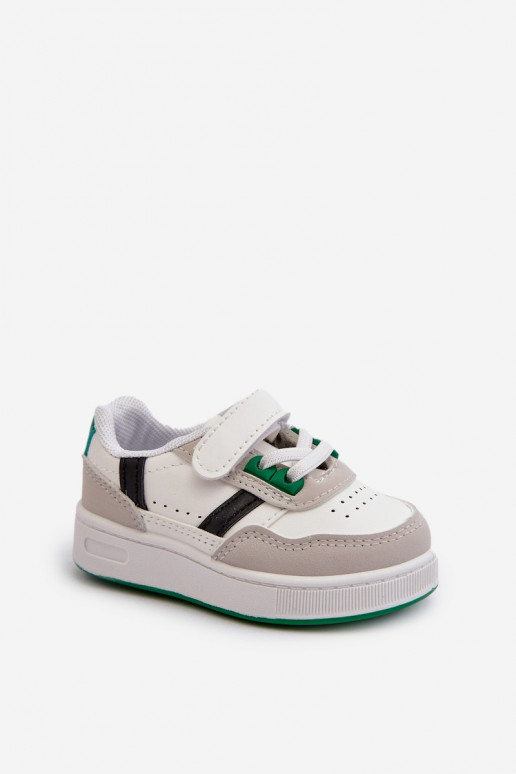 Chaussures de sport pour enfants du modèle classique couleur blanc-vert Marlin