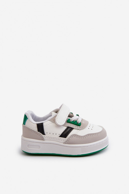 Chaussures de sport pour enfants du modèle classique couleur blanc-vert Marlin