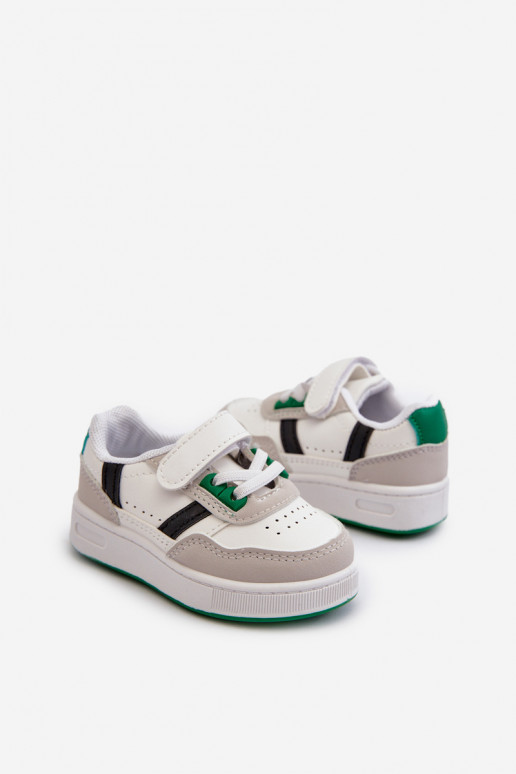 Chaussures de sport pour enfants du modèle classique couleur blanc-vert Marlin