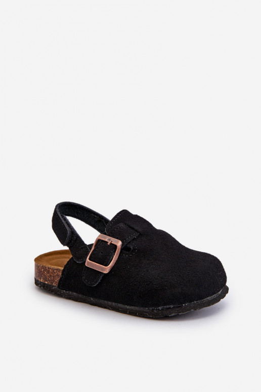 Chaussons Enfants avec plateforme de couleur noire Vulagia Chaussons Enfants avec plateforme de couleur noire Vulagia