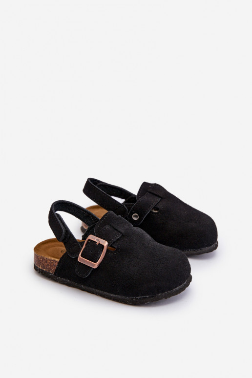 Chaussons Enfants avec plateforme de couleur noire Vulagia