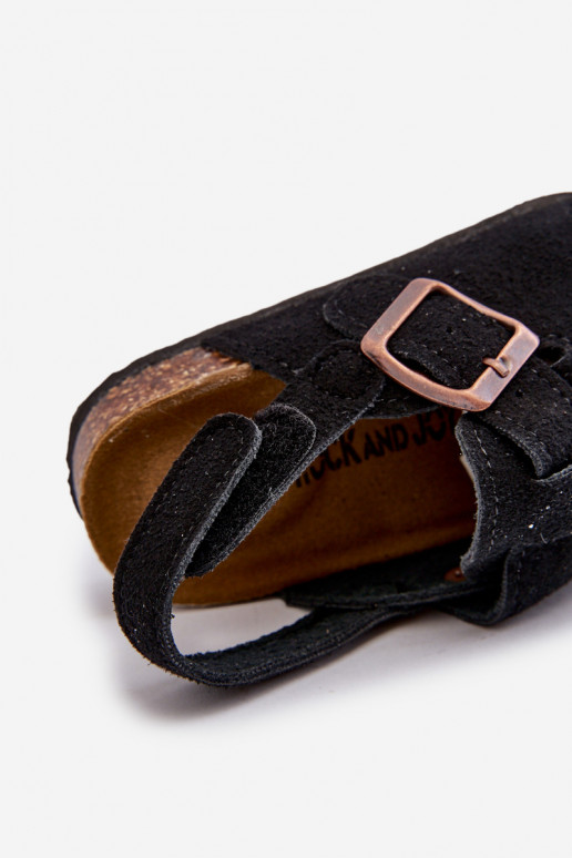 Chaussons Enfants avec plateforme de couleur noire Vulagia Chaussons Enfants avec plateforme de couleur noire Vulagia