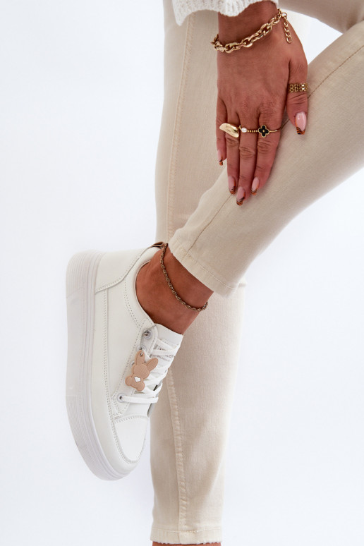 chaussures de loisirs chaussures de sport avec plateforme avec ornements couleur blanche Vinceza 13613