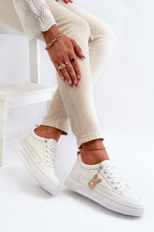 chaussures de loisirs chaussures de sport avec plateforme avec ornements couleur blanche Vinceza 13613