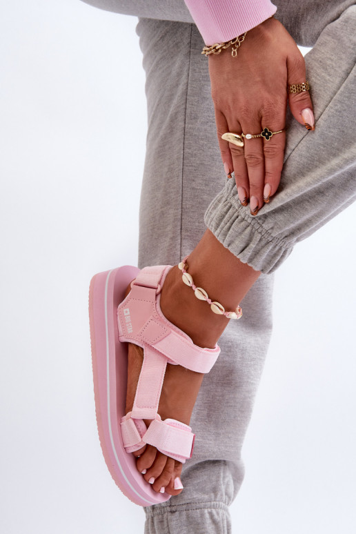 Sandales femme à plateforme Big Star NN274A533 couleur rose