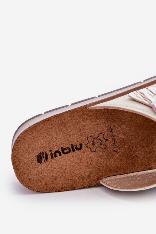 Chaussons confortables pour femmes avec boucles Inblu CP000045 beige Chaussons confortables pour femmes avec boucles Inblu CP000045 beige