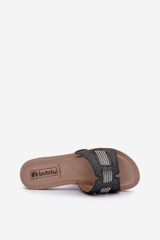 Chaussons brillants confortables Inblu BA000050 noir