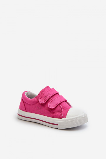 Chaussures décontractées pour enfants avec attaches adhésives Big Star NN374113 rose