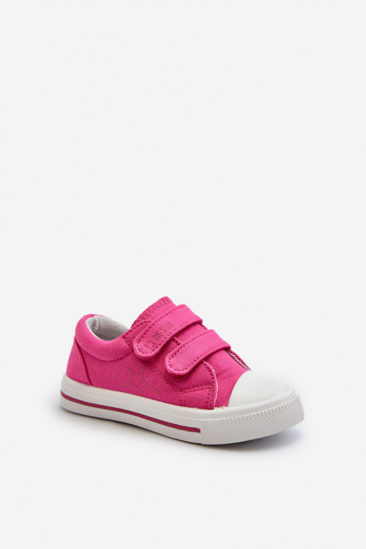 Chaussures décontractées pour enfants avec attaches adhésives Big Star NN374113 rose