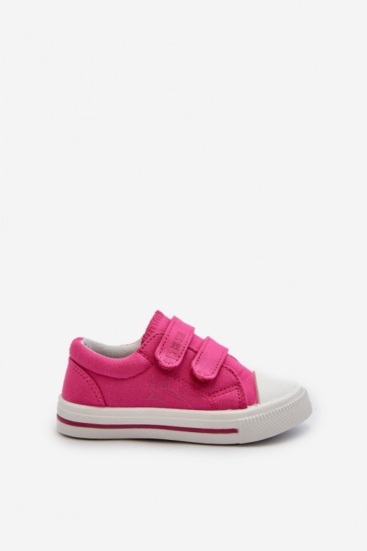Chaussures décontractées pour enfants avec attaches adhésives Big Star NN374113 rose