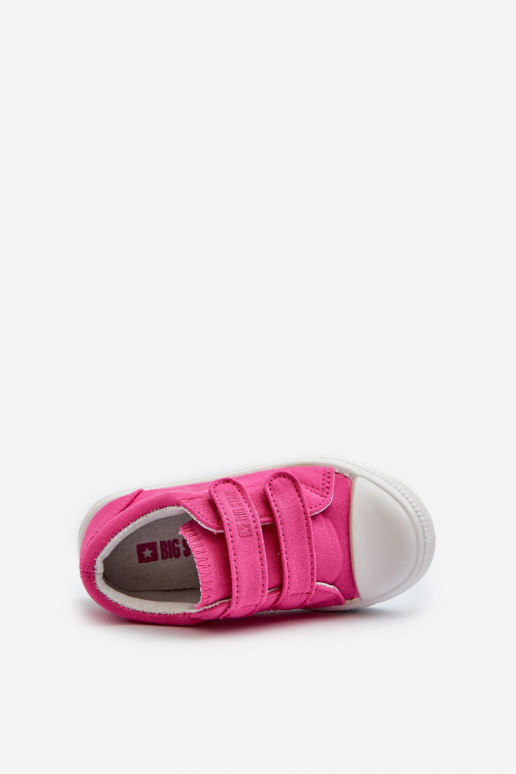 Chaussures décontractées pour enfants avec attaches adhésives Big Star NN374113 rose
