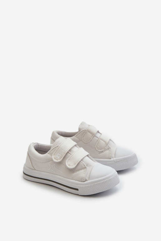 Chaussures de loisirs enfant avec attaches adhésives Big Star NN374117 coloris blanc