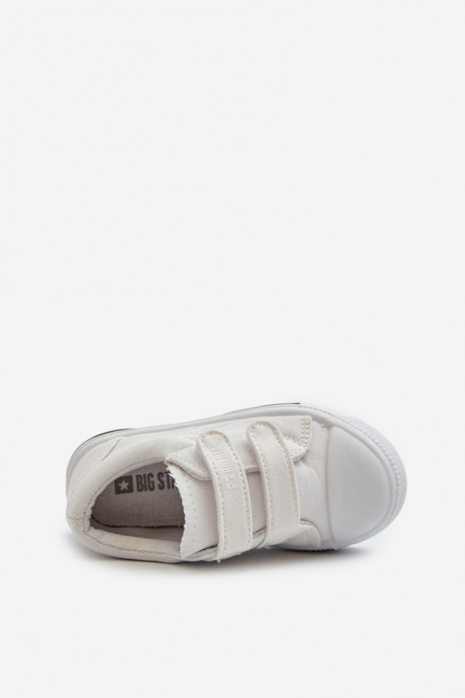 Chaussures de loisirs enfant avec attaches adhésives Big Star NN374117 coloris blanc