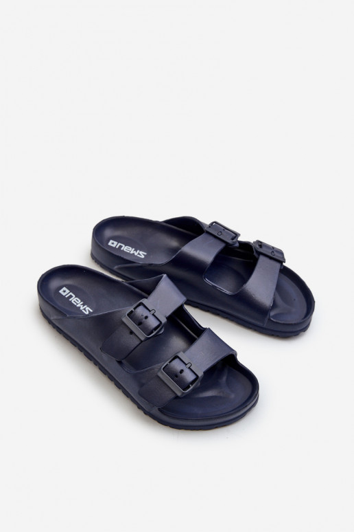 Chaussons Homme Light Chaussons légers à boucles de couleur bleu foncé Avatara Chaussons Homme Light Chaussons légers à boucles de couleur bleu foncé Avatara