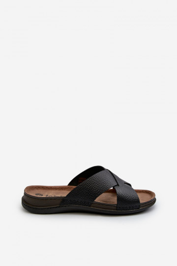 Chaussons légers et confortables en éco-cuir Inblu GV00001I noir 2