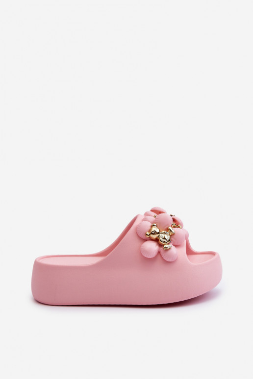 Chaussons Femme Chaussons légers avec de beaux détails à semelle massive en rose Bremavia Chaussons Femme Chaussons légers avec de beaux détails à semelle massive en rose Bremavia