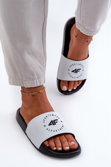 Chaussons Femme 4FMM00FFLIF044A-10S Blanc-noir