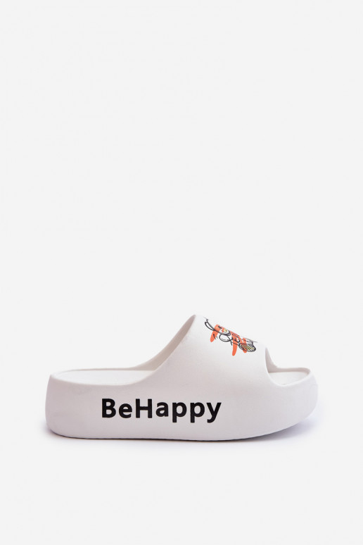 Chaussons légers pour femmes à semelle massive Avec un ours en peluche Chaussons légers de couleur blanche Serefina Chaussons légers pour femmes à semelle massive Avec un ours en peluche Chaussons légers de couleur blanche Serefina