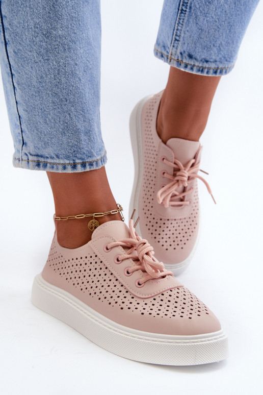 avec des éléments ajourés chaussures de loisirs modèle baskets chaussures à plateforme couleur rose Tanvi avec des éléments ajourés chaussures de loisirs modèle baskets chaussures à plateforme couleur rose Tanvi