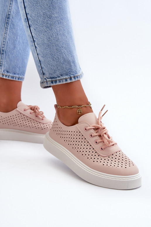 avec des éléments ajourés chaussures de loisirs modèle baskets chaussures à plateforme couleur rose Tanvi avec des éléments ajourés chaussures de loisirs modèle baskets chaussures à plateforme couleur rose Tanvi