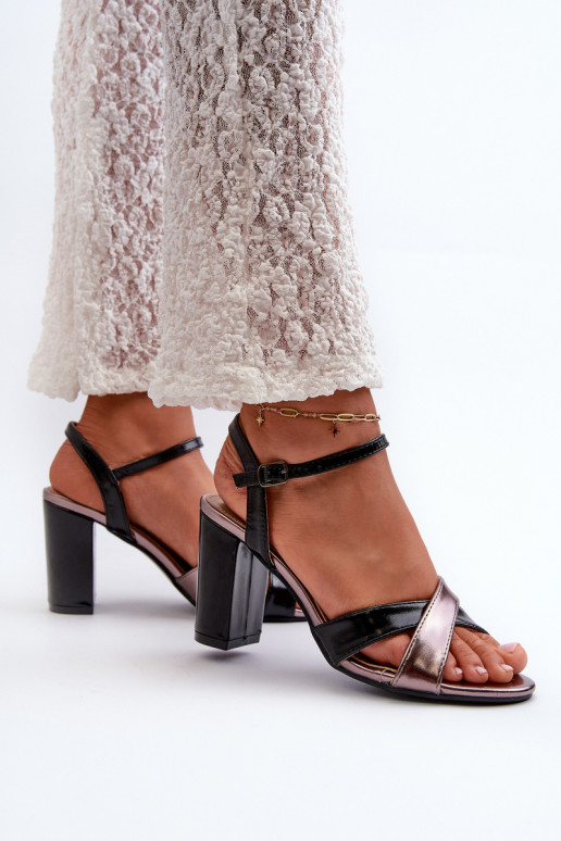 Eko Oda Sandales à talons hauts élégantes Record couleur noir Abilica