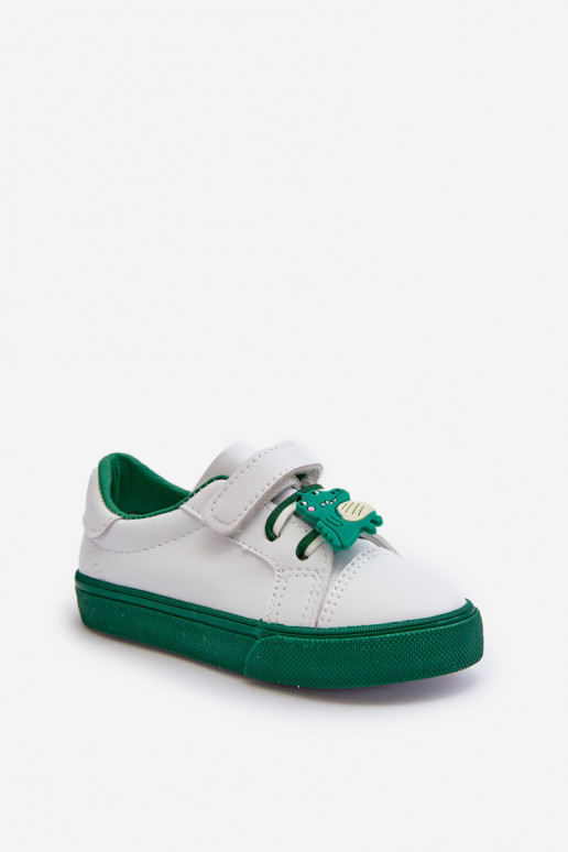 Baskets enfants chaussures de loisirs Z Przypinku couleur blanc-vert Pennyn Baskets enfants chaussures de loisirs Z Przypinku couleur blanc-vert Pennyn