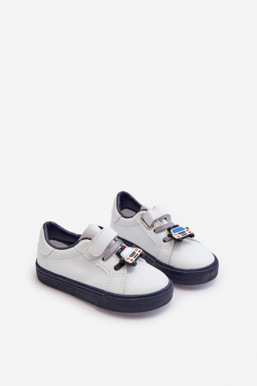 Baskets enfants chaussures de loisirs Z Przypinku couleur blanc-bleu foncé Pennyn Baskets enfants chaussures de loisirs Z Przypinku couleur blanc-bleu foncé Pennyn