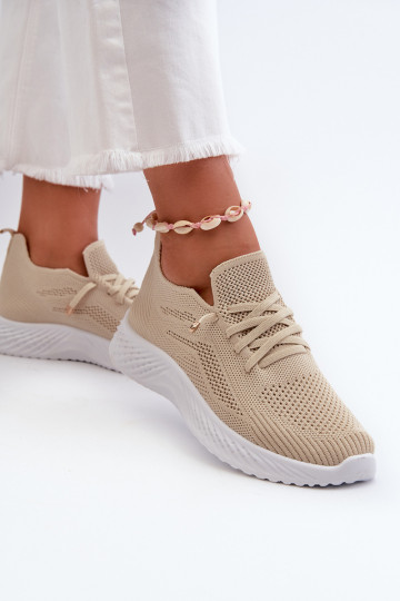 Chaussures de sport pour femmes d'un modèle résistant couleur beige Jagelia