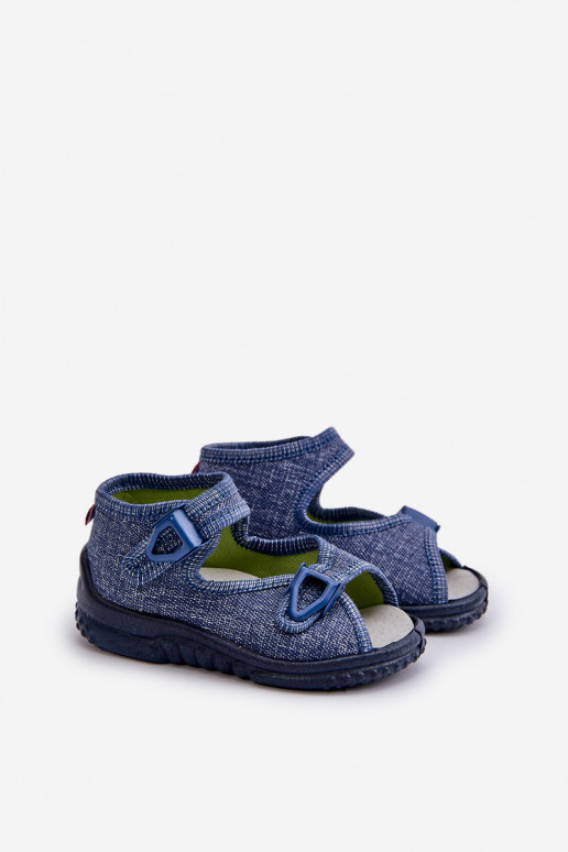 Sandales tongs enfant NEL 310-06 GOKIDS bleu foncé