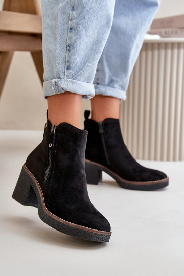Bottes chauffantes pour femmes Z en éco-daim couleur noire Velarilla