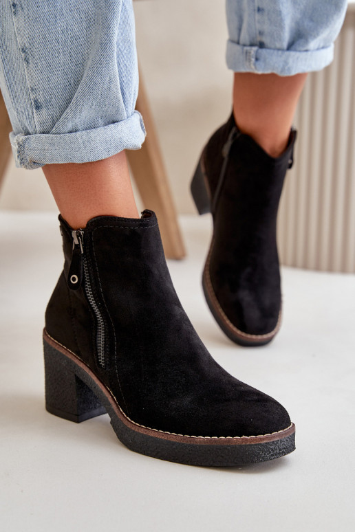Bottes chauffantes pour femmes Z en éco-daim couleur noire Velarilla