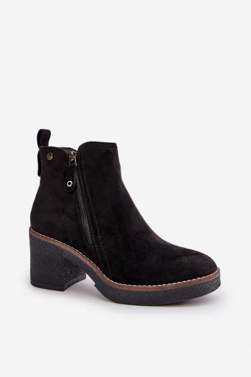 Bottes chauffantes pour femmes Z en éco-daim couleur noire Velarilla