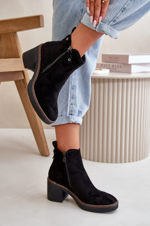 Bottes chauffantes pour femmes Z en éco-daim couleur noire Velarilla