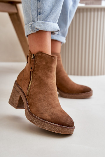Bottes chauffantes pour femmes Z en éco-daim couleur marron Velarilla