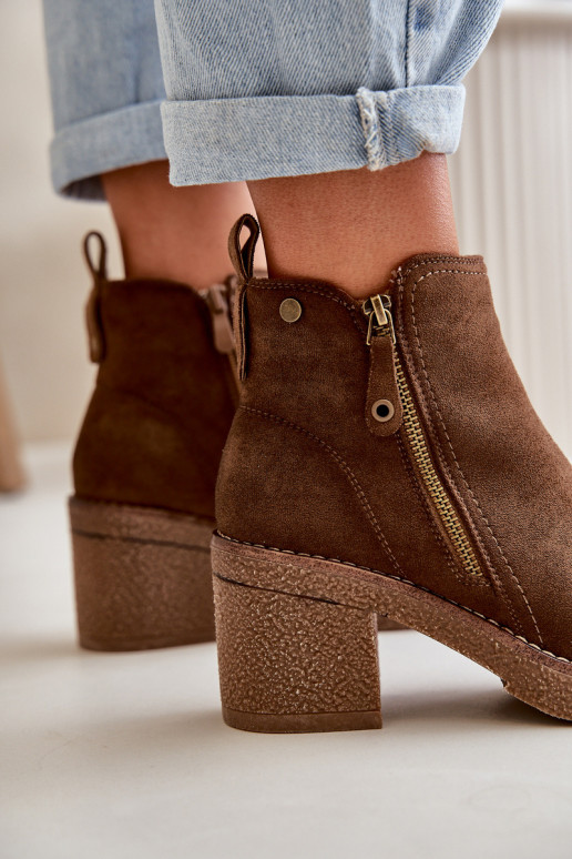 Bottes chauffantes pour femmes Z en éco-daim marron foncé Velarilla