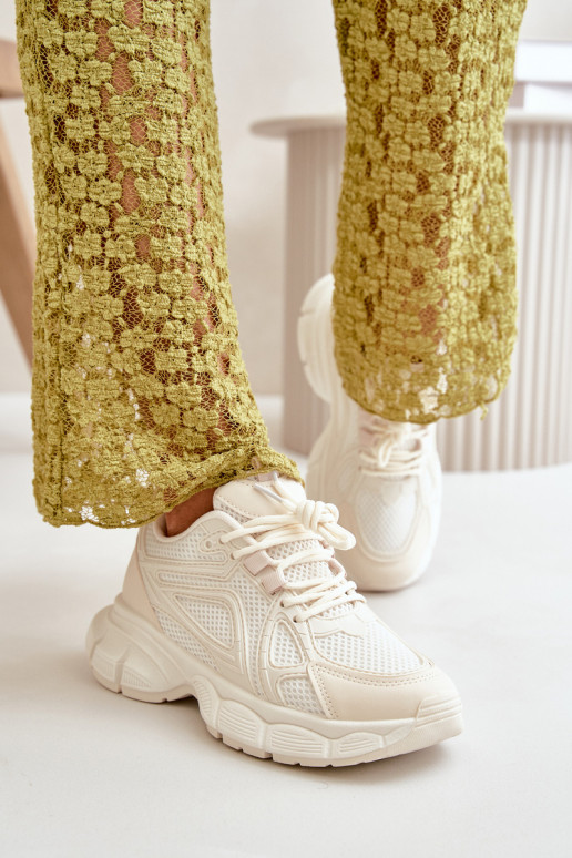 baskets Chaussures modèle baskets Féminin beige Timoci