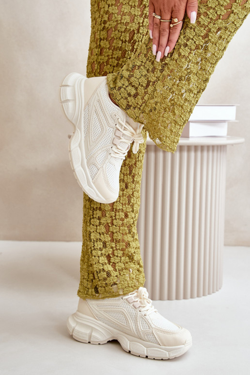 baskets Chaussures modèle baskets Féminin beige Timoci