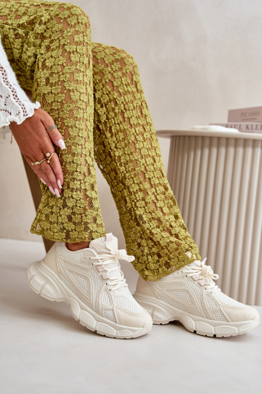 baskets Chaussures modèle baskets Féminin beige Timoci